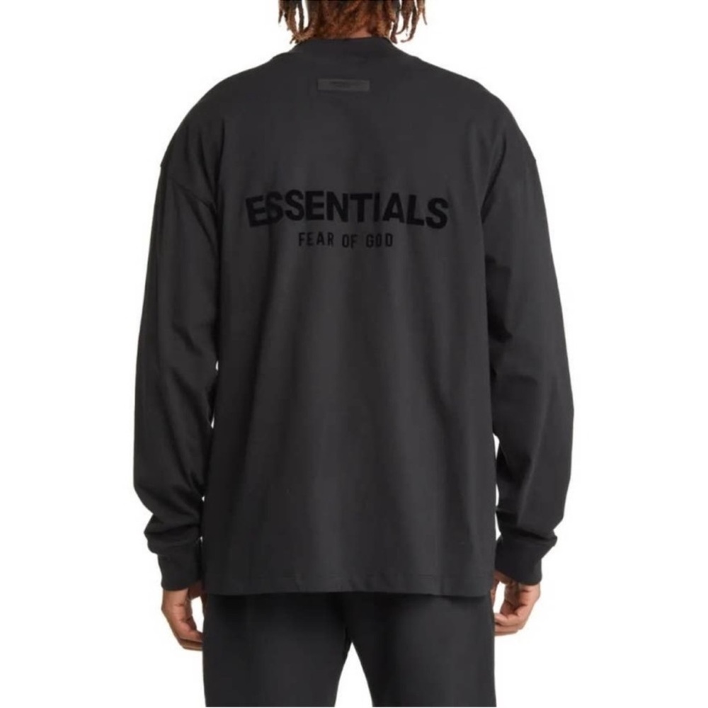 Fear of God FOG Essentials Black/Stretch Limo Sweatshirt Streetwear Crewneck-M